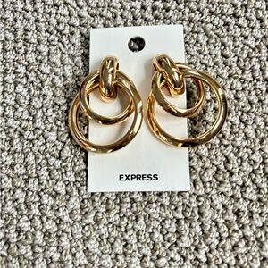 Express Gold Hoop Earrings